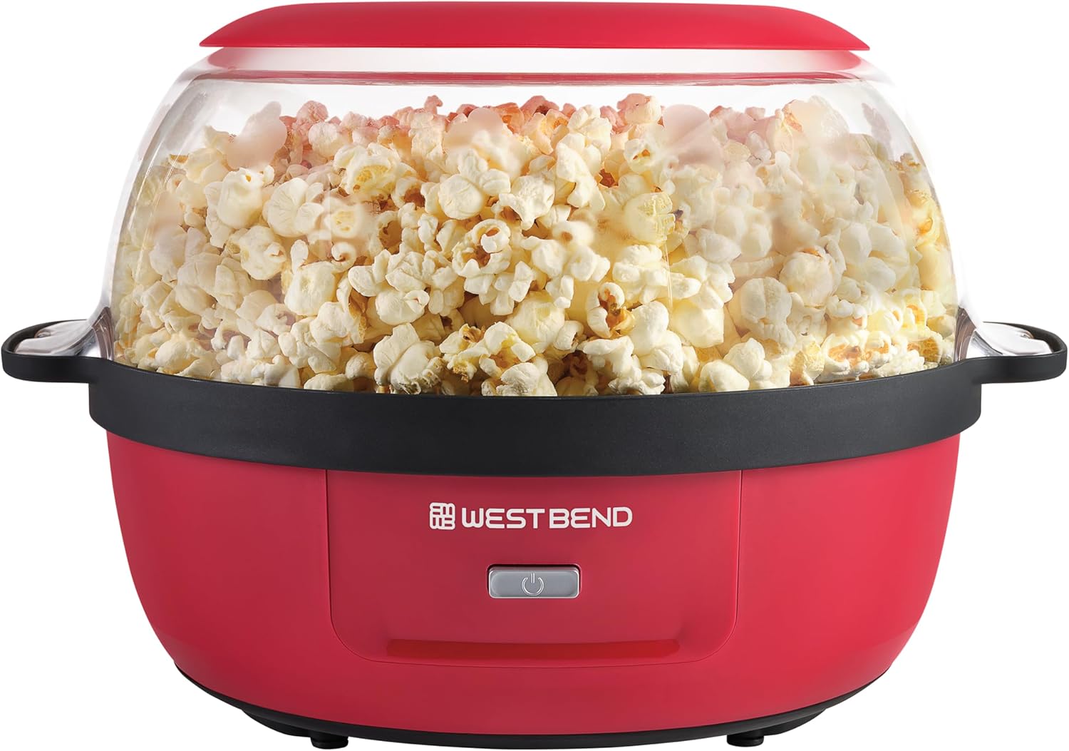 West Bend Stir Crazy – Máquina para hacer palomitas de maíz de aceite caliente, máquina para hacer palomitas de maíz con tapa grande para servir y