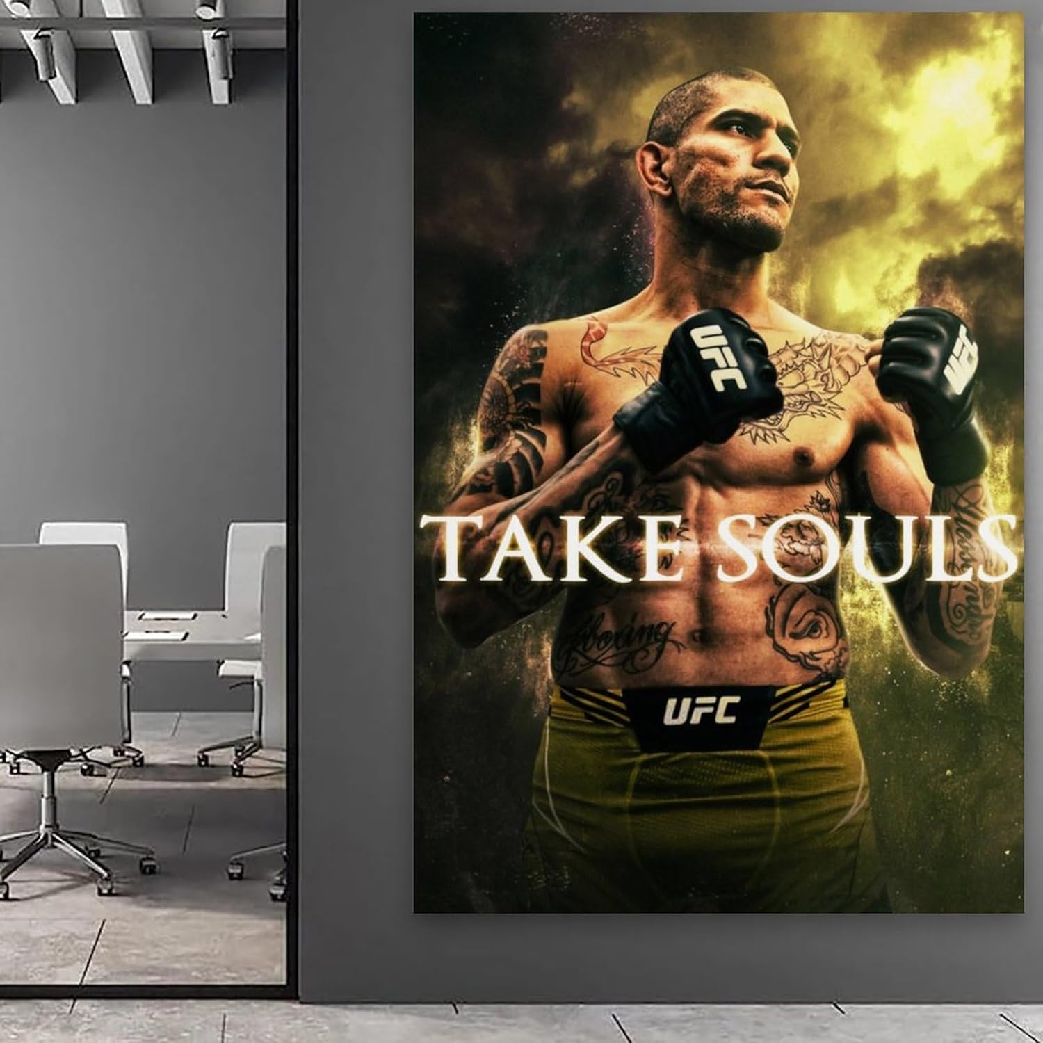 EsEntL Póster de Alex Pereira Fighting Star Art para regalo, pintura en lienzo, arte de pared, decoración moderna, 16 x 24 pulgadas (15.7 x 23.6 in)