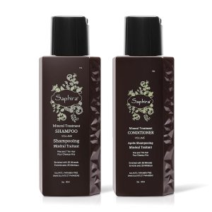 Saphira Champú y acondicionador de tratamiento mineral para cabello fino, fino y tratado con color, sin sulfatos, sin parabenos, fortalece, da Saphira Champú y acondicionador de tratamiento mineral para cabello fino, fino y tratado con color, sin sulfatos, sin parabenos, fortalece, da