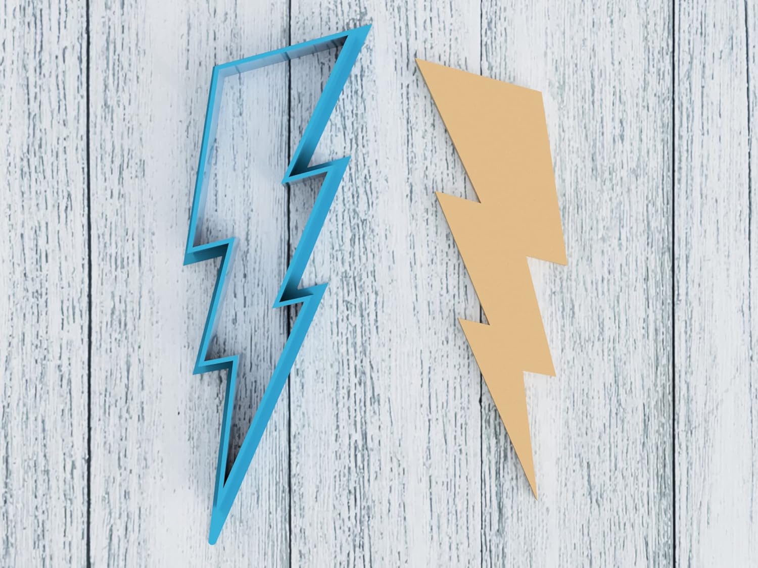 Lightning Bolt – Cortador de galletas, galletas de azúcar, fondant, arcilla (1055), azul, 3 pulgadas