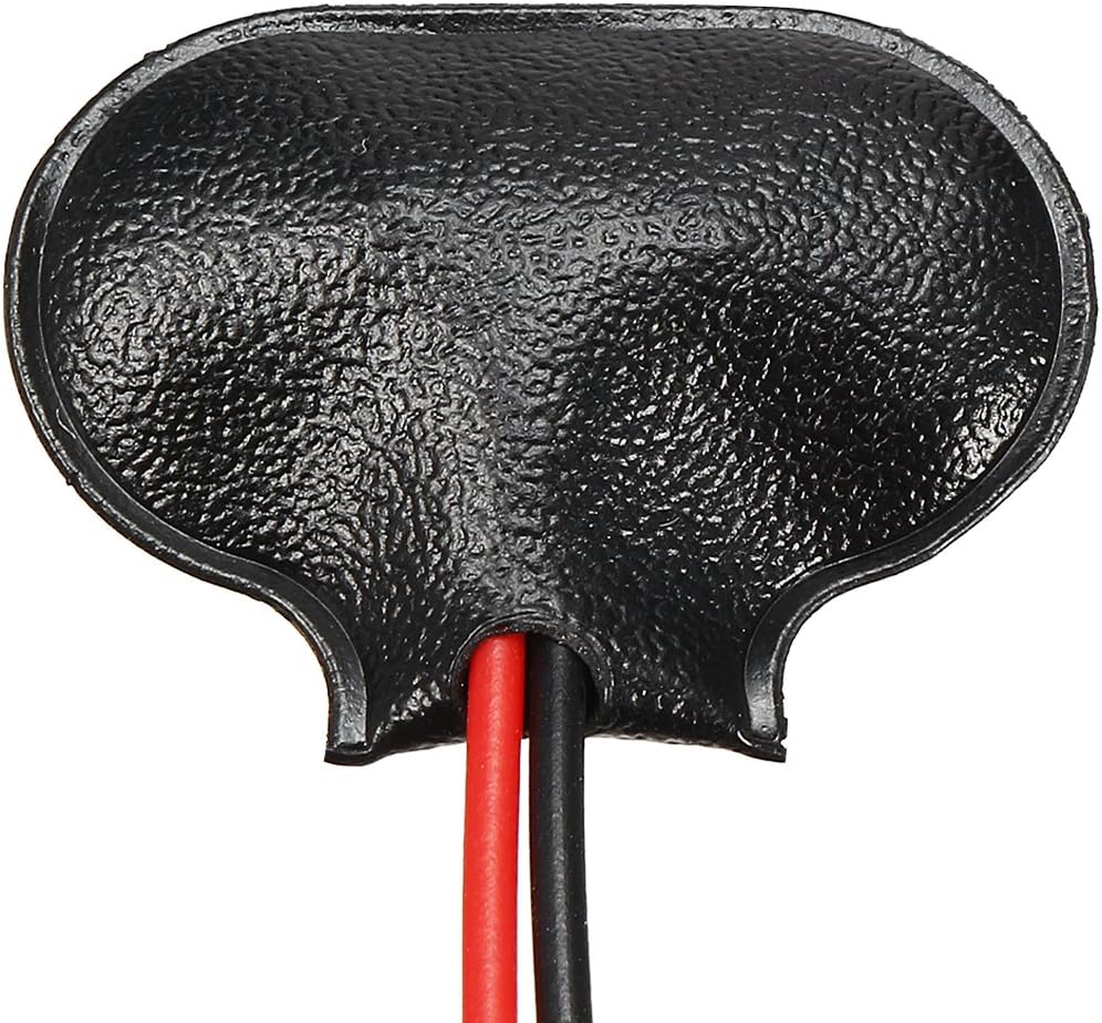 uxcell 3 unids DC 9V Clip de batería tipo T Conector de hebilla de piel sintética Alambre de plomo 4.7 in de largo