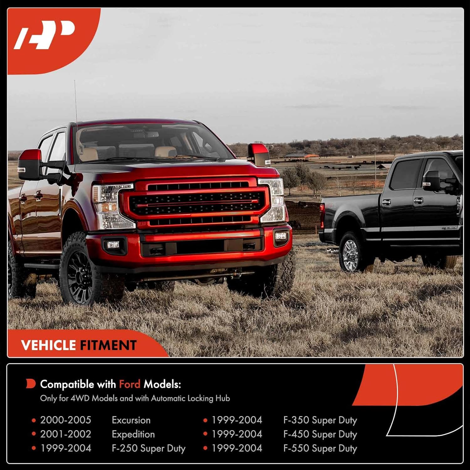A-Premium Ensamblaje de enlace del eje del actuador de buje de bloqueo automático 4WD, compatible con Ford F-250 Super DutyF-350 Super Duty