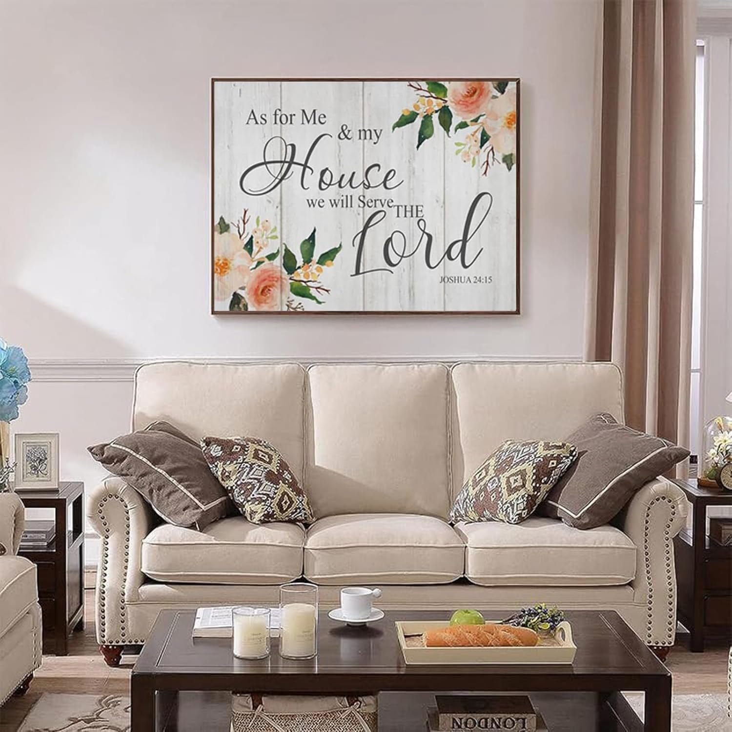 MOER SKY Dibujo 5D y diamante As for Me and My House We Will Serve The Lord Crystal Kit completo de arte de diamantes para adultos y niños, 12 x 16