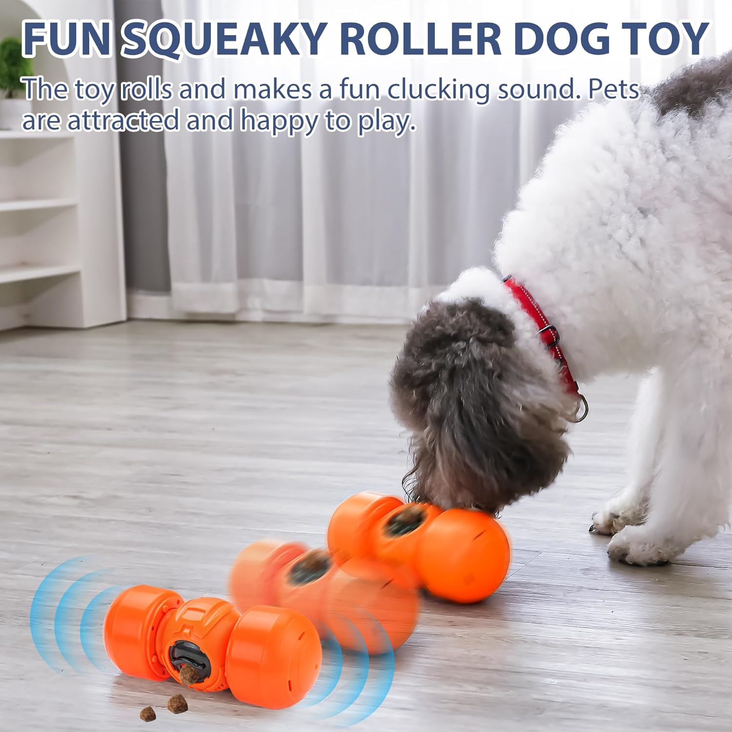 Juguete de rompecabezas para perros, alimentador de rompecabezas para perros, dispensador interactivo de golosinas para perros pequeños, naranja.