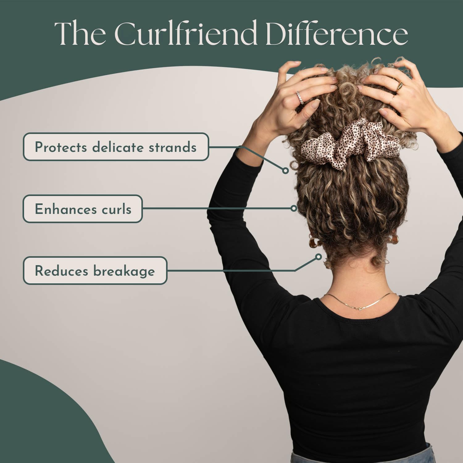 Coletero extra grande de seda de morera real para cabello rizado, ondulado y enrollado, banda gruesa para el cabello, prevención del encrespamiento,