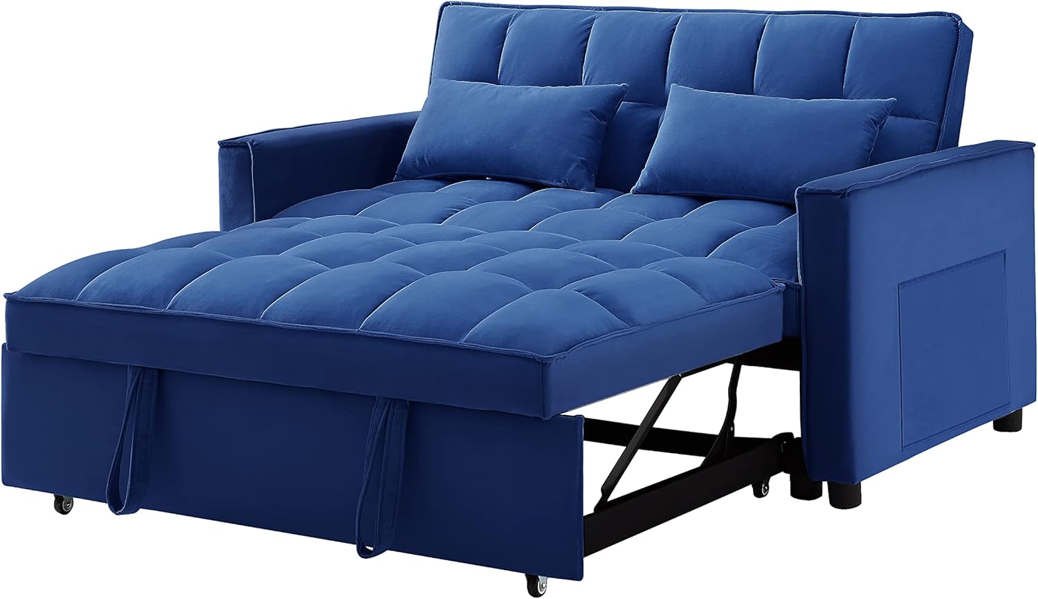 Moderno sofá futón tapizado, convertible a siesta, sofá cama suave y sofá cama para hogar, oficina, apartamento, espacio pequeño, sala de estar,