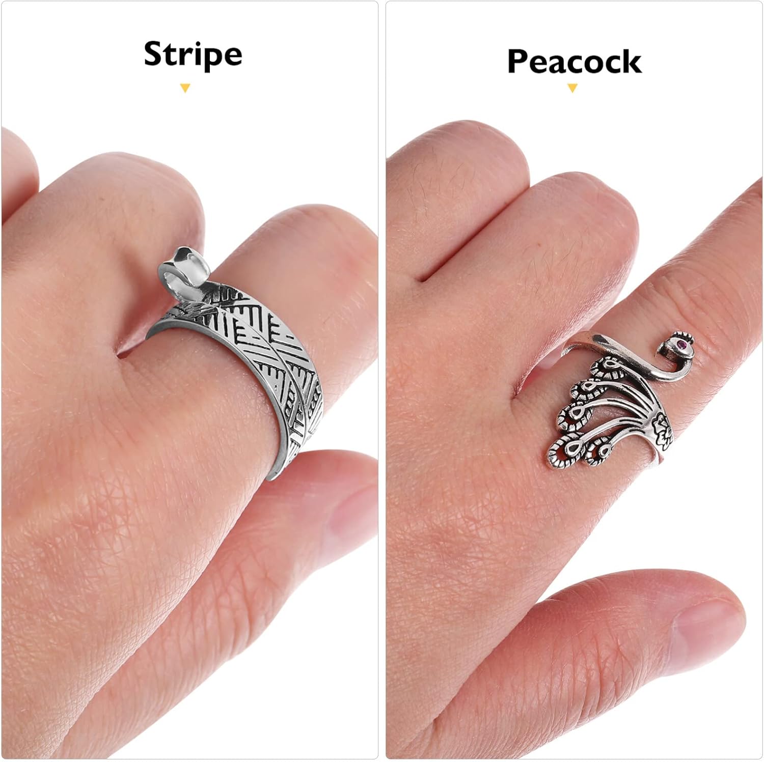 Ciieeo Anillo de tejer para tejer anillo de ganchillo para tejer dedo abierto dedal titular de hilo de ganchillo anillo de tensión de ganchillo