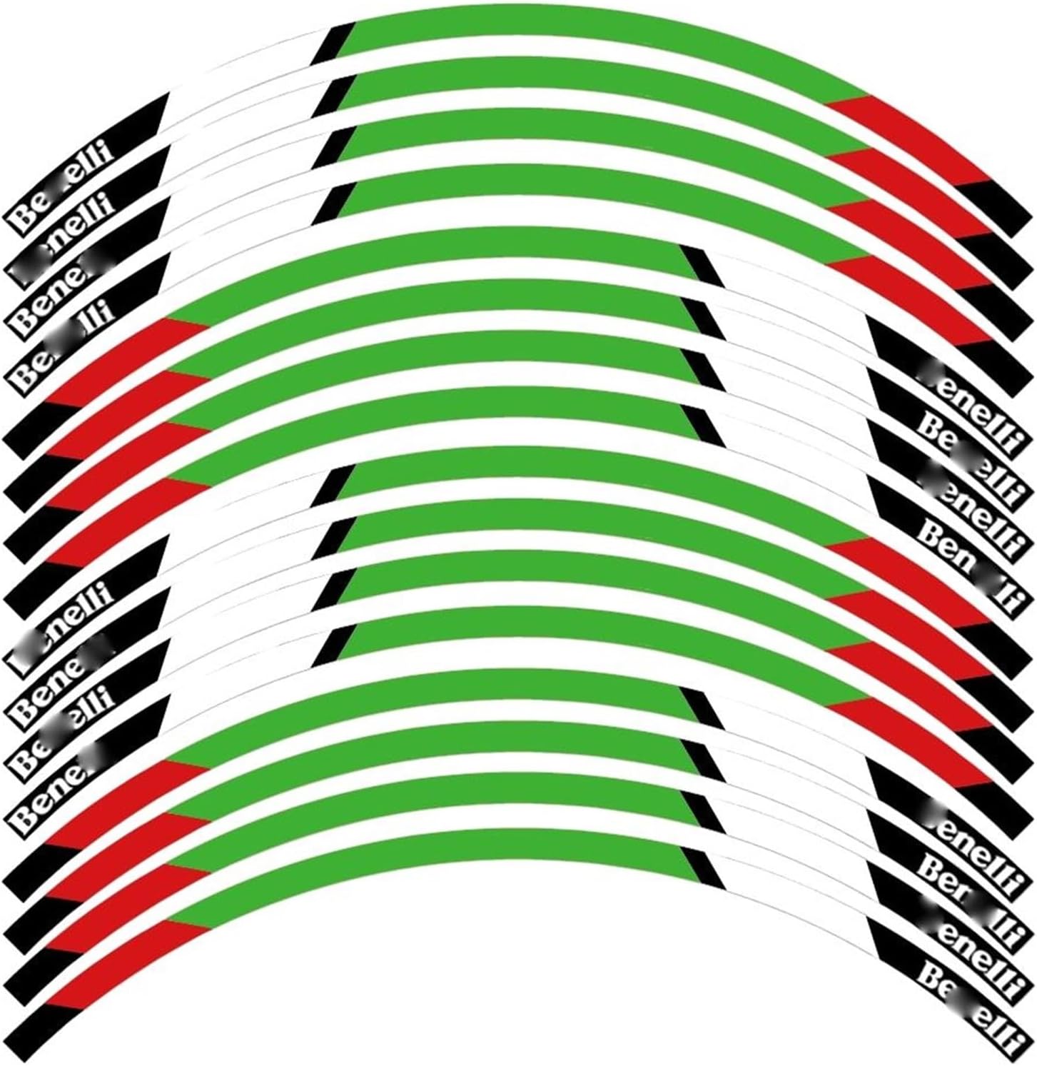 for B&enelli for LEONCINO125 500Trail 800 TNT300 BN125 TRK 251 502 752S Motorcycle Wheel Sticker Rflective Rim Stripe Decal (Color  1)