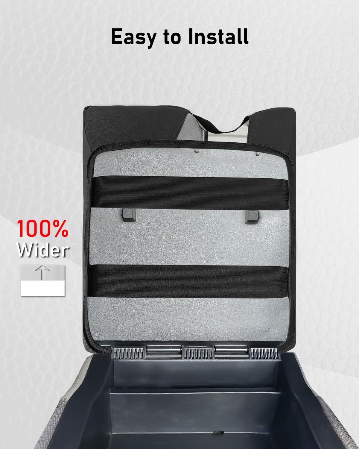 BELINOUS Funda de consola central compatible con Ford F150 2015-2023, F250 F350 F450 F550 2015-2023 con asiento de salto 402040, protector de cojín