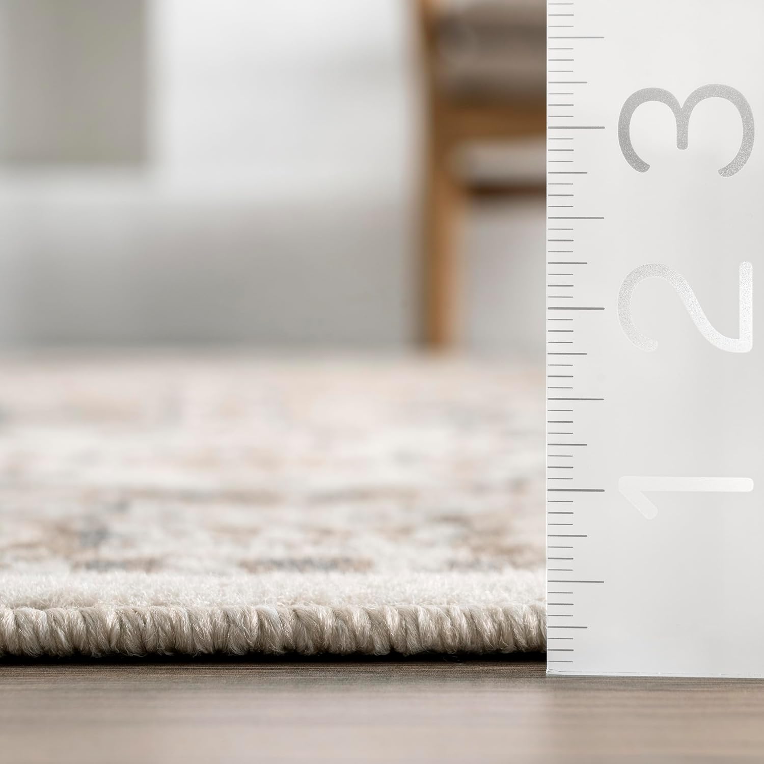 nuLOOM Becca – Alfombra tradicional con diseño de azulejos, de 3 x 5 pies, color beige