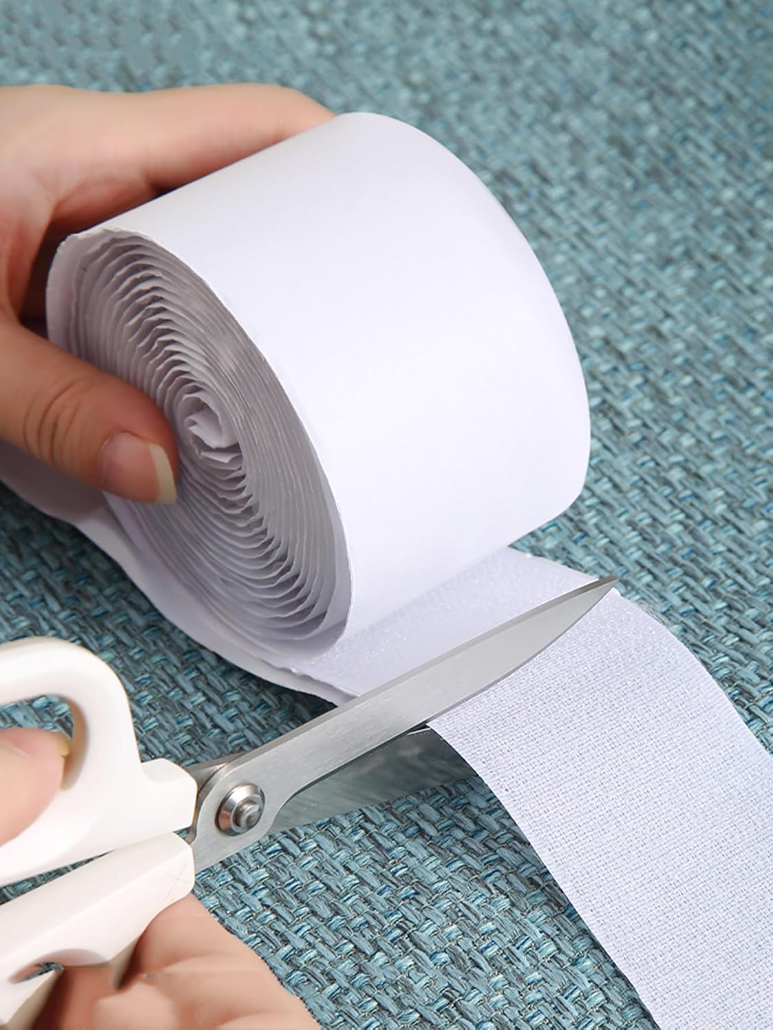 SHENHE 3M Cinta de fijación de velcro, 118 pulgadas de largo y 0.78 pulgadas de ancho, cinta autoadhesiva fuerte, cinta autoadhesiva para el hogar,