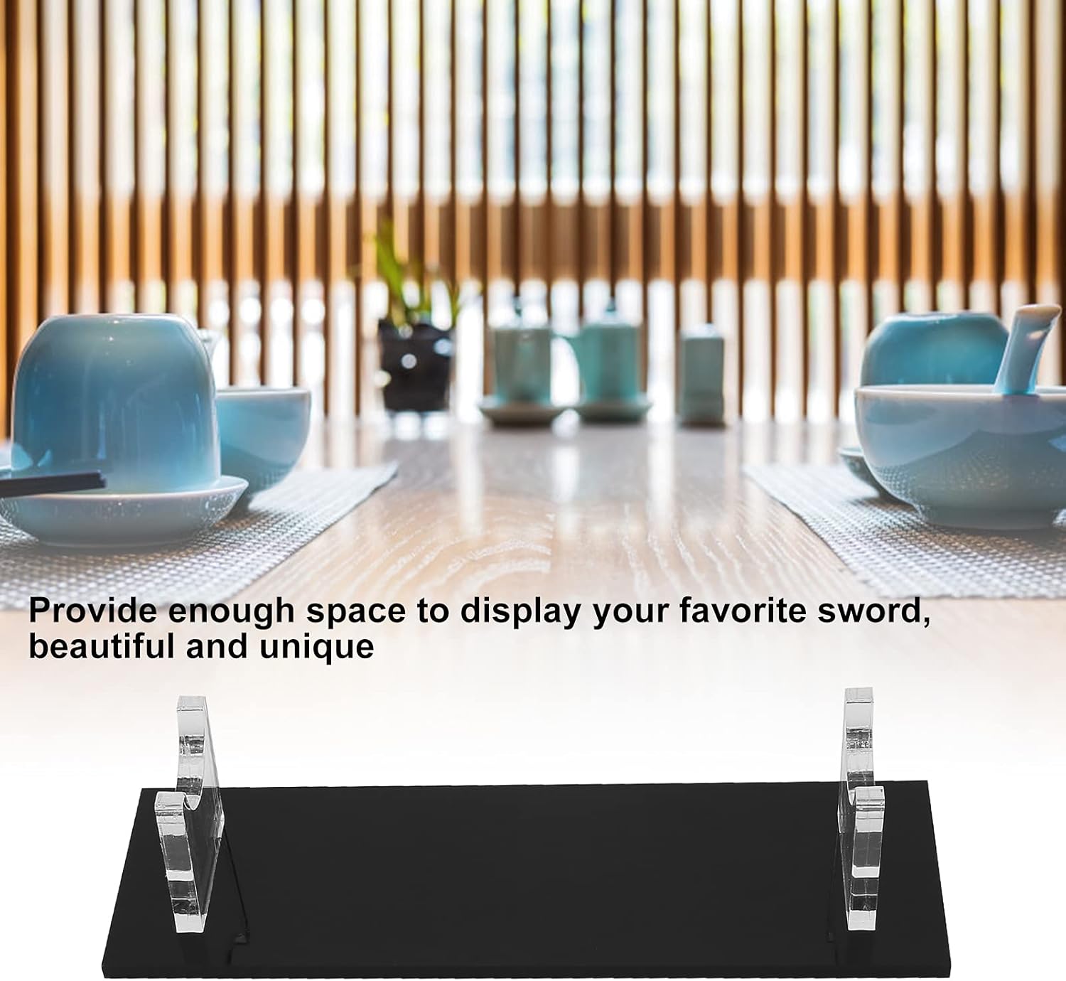 Acrylic Sword Stand Holder Tabletop Sword Display Storage Rack for Home Shop Transparent Clear Sword Stand Sword Display