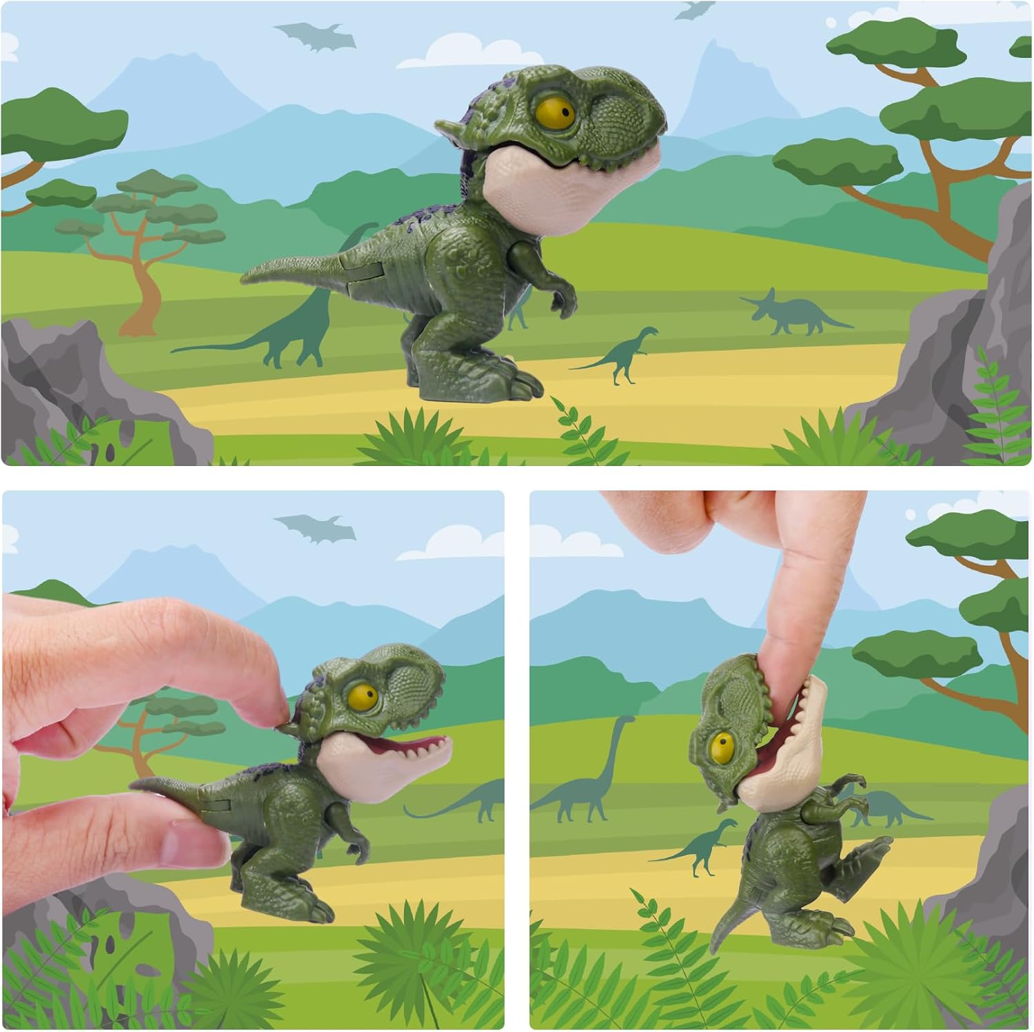 Dinosaurios coleccionables de 6 piezas para exhibir, divertidos juguetes de dinosaurio para niños de 3 años en adelante, regalo de cumpleaños,