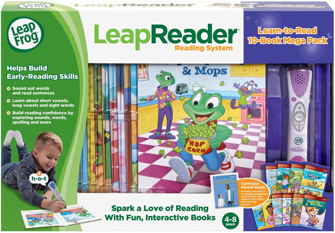 LeapFrog LeapReader System Aprender a leer Mega Pack de 10 libros, rosa - Imagen 8