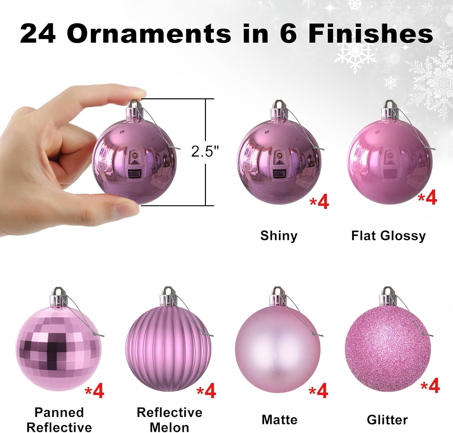 GameXcel – Esferas navideñas grandes y ornamentos colgantes para árbol de Navidad que no se rompen