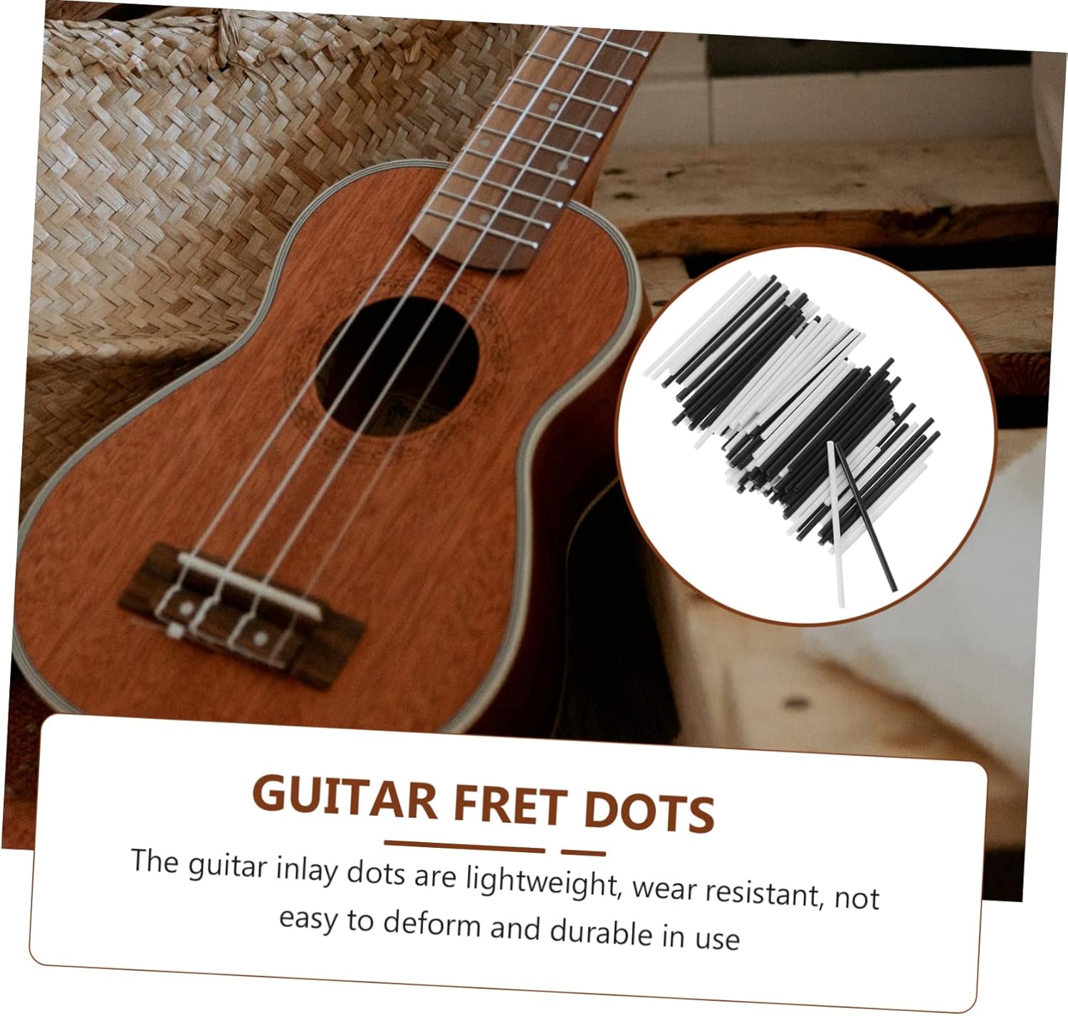 100 unids guitarra lado máquina guitarra lado punto componente guitarra trastes marcadores laterales accesorios parte guitarra pegatinas diapasón