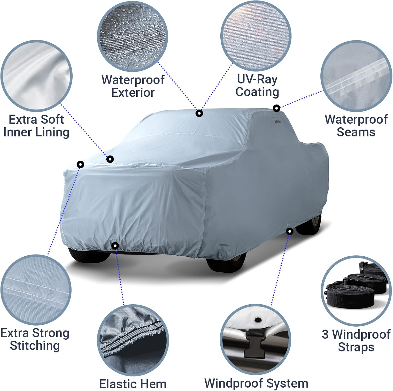 iCarCover Funda de camión prémium para Ford Explorer Sport Trac 2001-2005, impermeable, para todo tipo de clima, lluvia, nieve, protección contra el