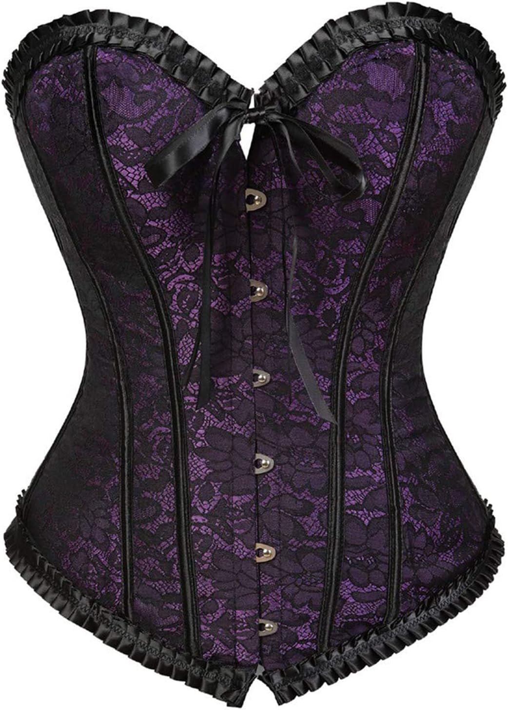 OPHPY Disfraces sexys de Halloween para mujer, 2 piezas, talla grande, corsé gótico negro, top y faldas, conjuntos de cosplay de vampiros