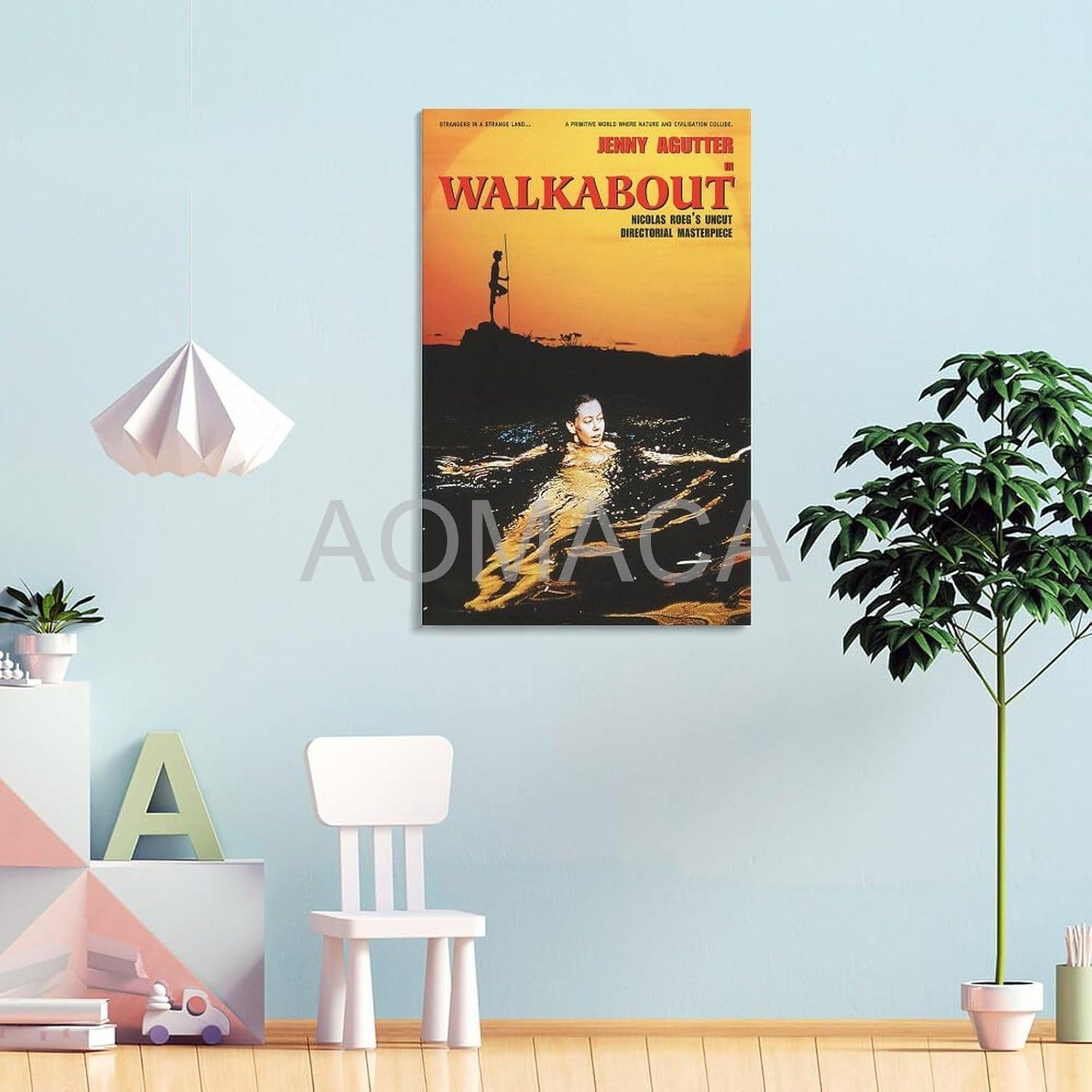Póster de película Walkabout 2 lienzos, pintura de pared, póster para dormitorio, sala de estar, decoración de 12 x 18 pulgadas (11.8 x 17.7 in)