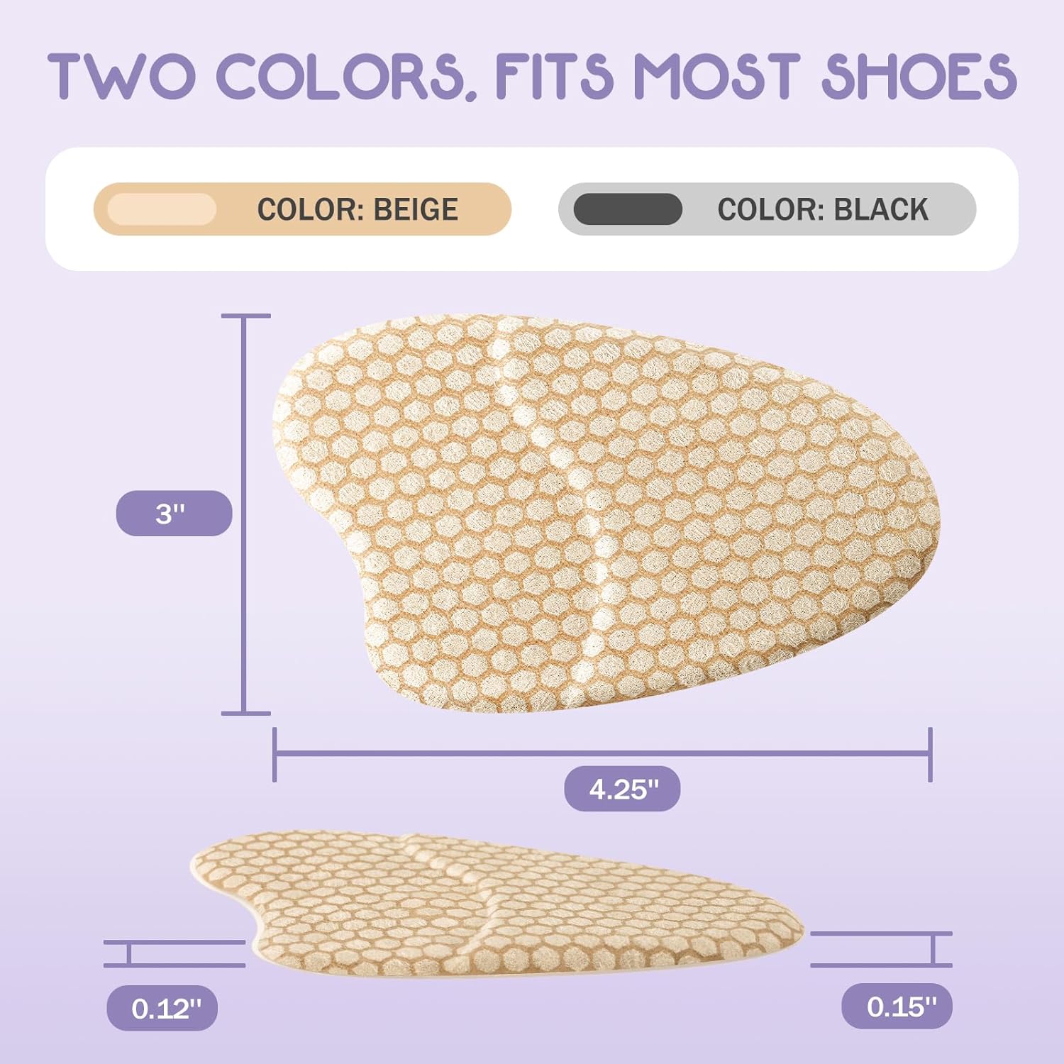 ZAIWOO Metatarsal Pads Women, Ball of Foot Cushions for Women, Heel Inserts for Women, Heel Pads for Shoes, (2 Pairs Foot Pads) High Heel Comfort