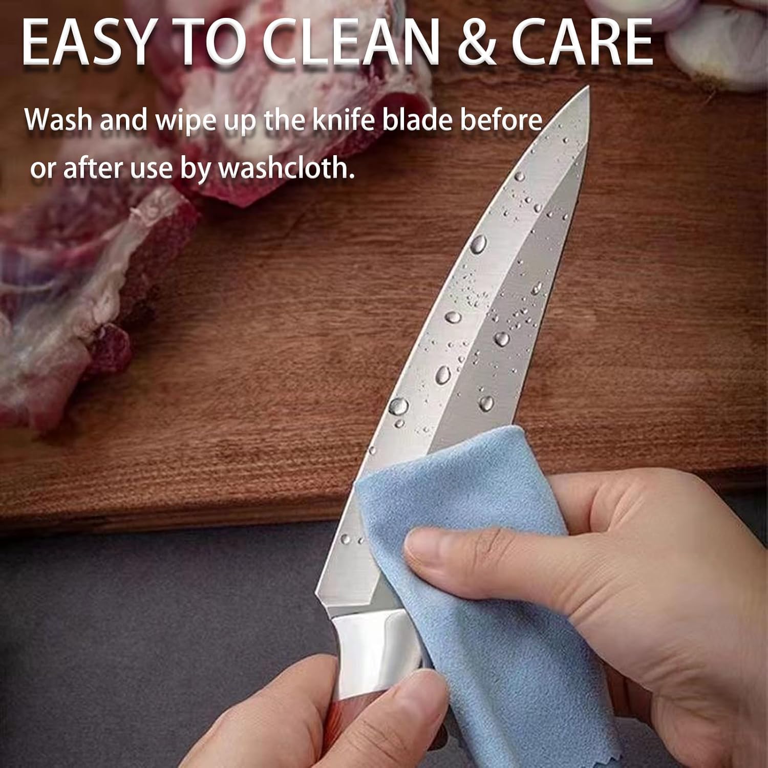 Magicorange Cuchillo para deshuesar, cuchillo de cocina afilado de acero inoxidable de 5.7 pulgadas para carne, pescado, aves, espiga completa,