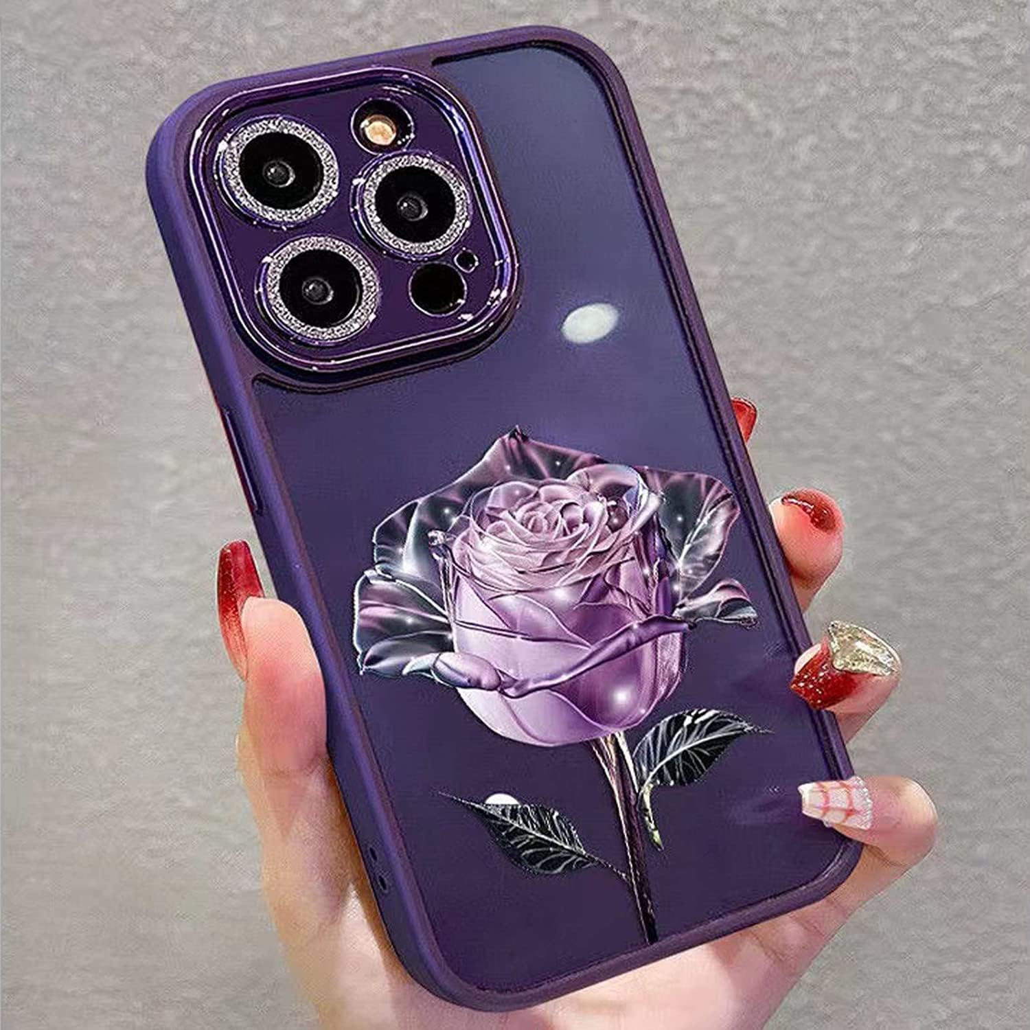 Fairy Rose – Funda para iPhone 14131211 Pro Max (morado, para iPhone 14 Pro Max)
