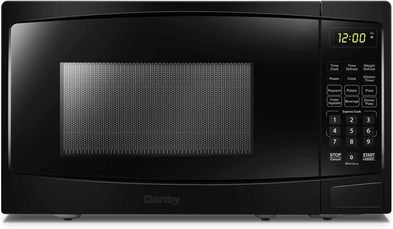 Microondas de 0.7 pies cúbicos con acabado negro apagado automático