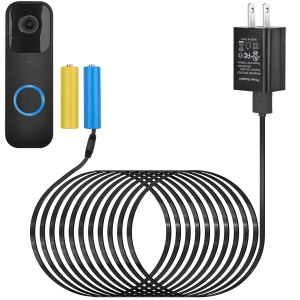ALERTCAM Adaptador de corriente para timbre de video Blink (batería de reemplazo), transformador de timbre con cable resistente a la intemperie de ALERTCAM Adaptador de corriente para timbre de video Blink (batería de reemplazo), transformador de timbre con cable resistente a la intemperie de