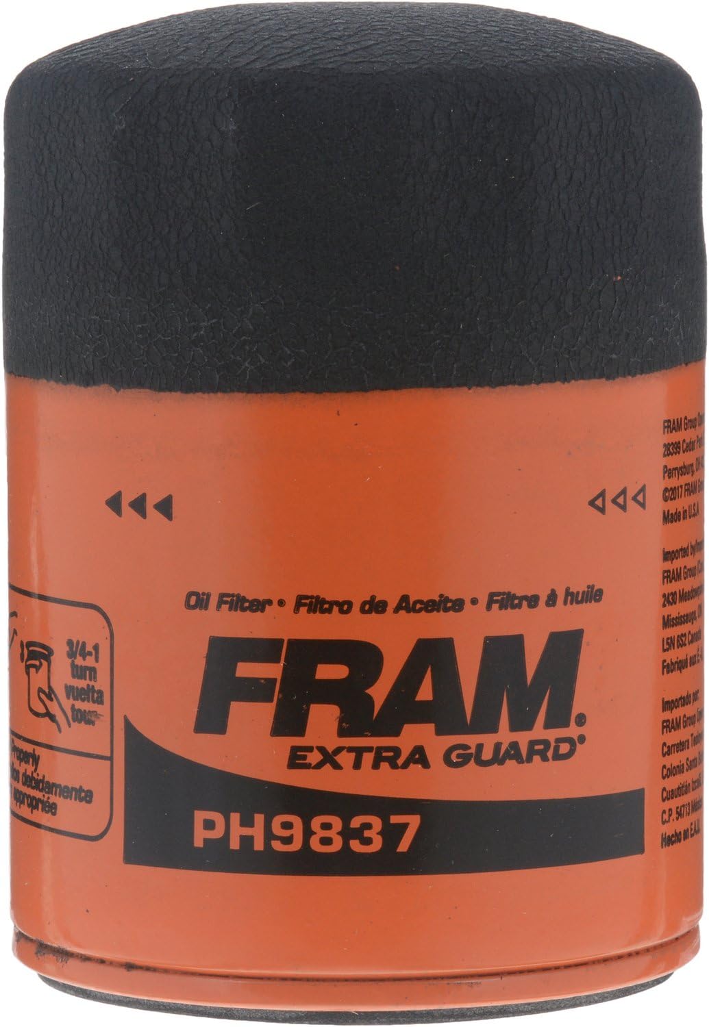 Fram PH9837 Extra Guard – Filtro de aceite con intervalo de cambio de 10.000 kilómetros (paquete de 2)