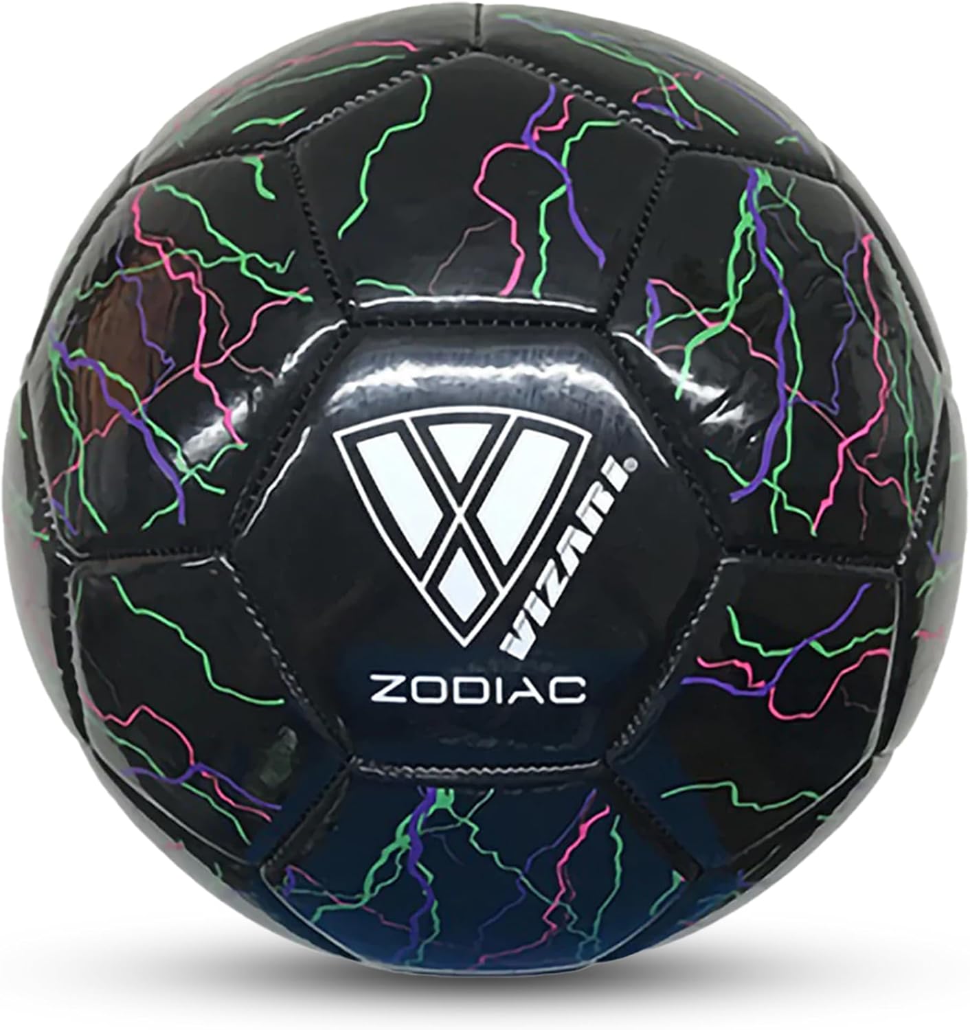 Vizari Zodiac Balón de fútbol para entrenamiento al aire libre y juego divertido  Pelota de fútbol al aire libre con vejiga de goma y cuero