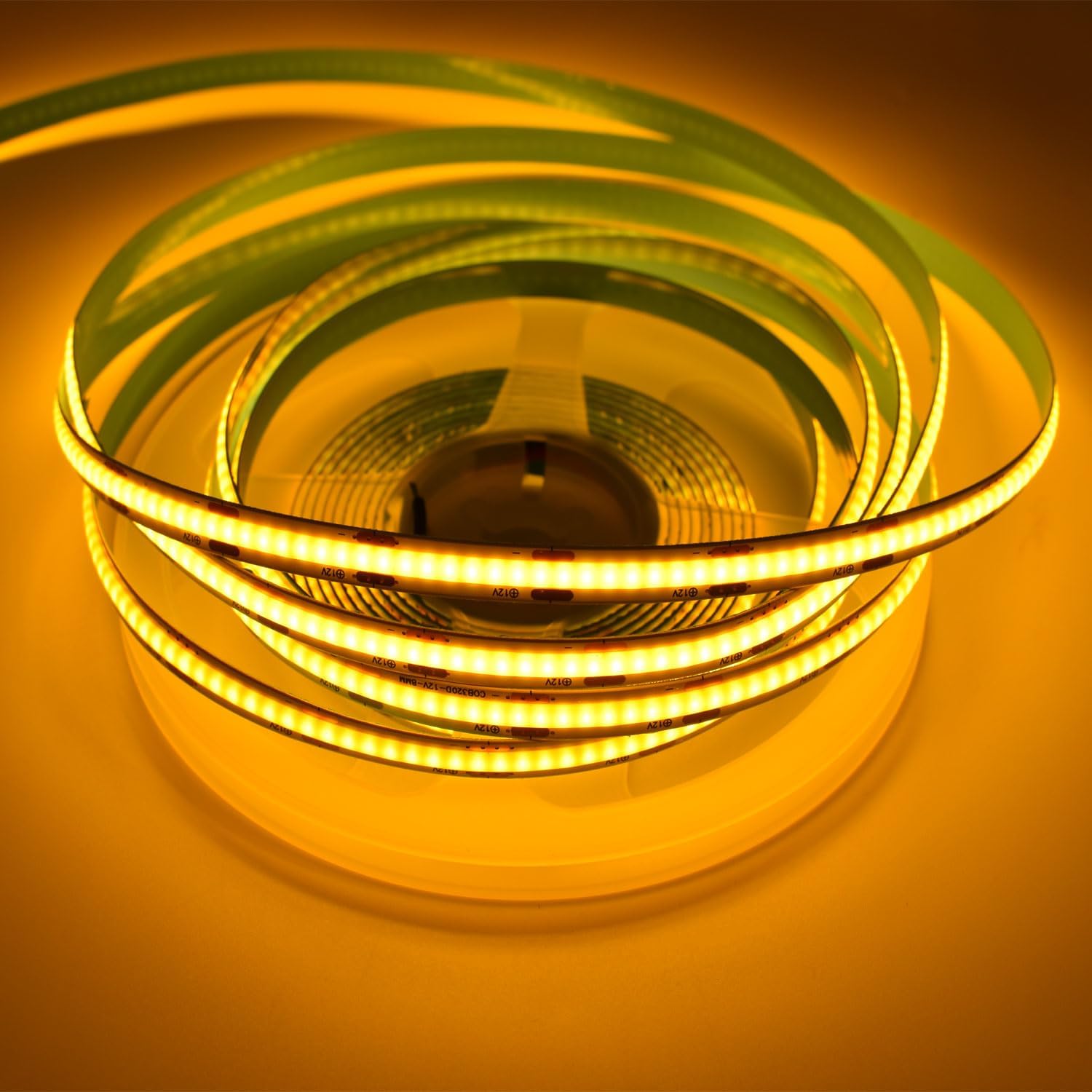COB – Tira de luces LED COB, 16.4 pies DC12V de alta densidad, 320 LEDsM, tira de luz LED COB, 32000 lm, súper brillante, regulable, no impermeable,
