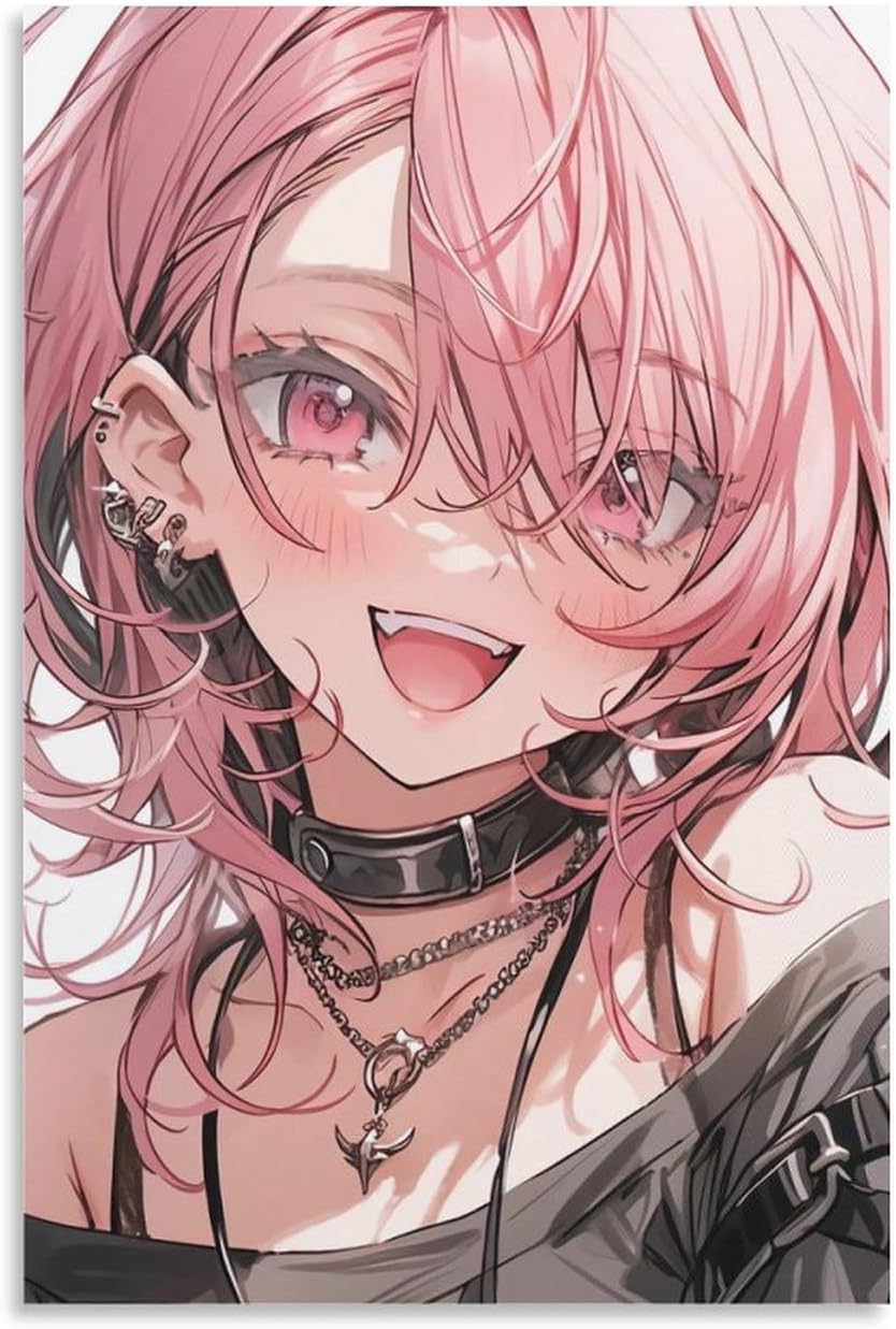 Póster de anime japonés Beauty Girl (1) Pintura sobre lienzo, póster de arte de pared, impresión de desplazamiento, decoración de paredes de sala de