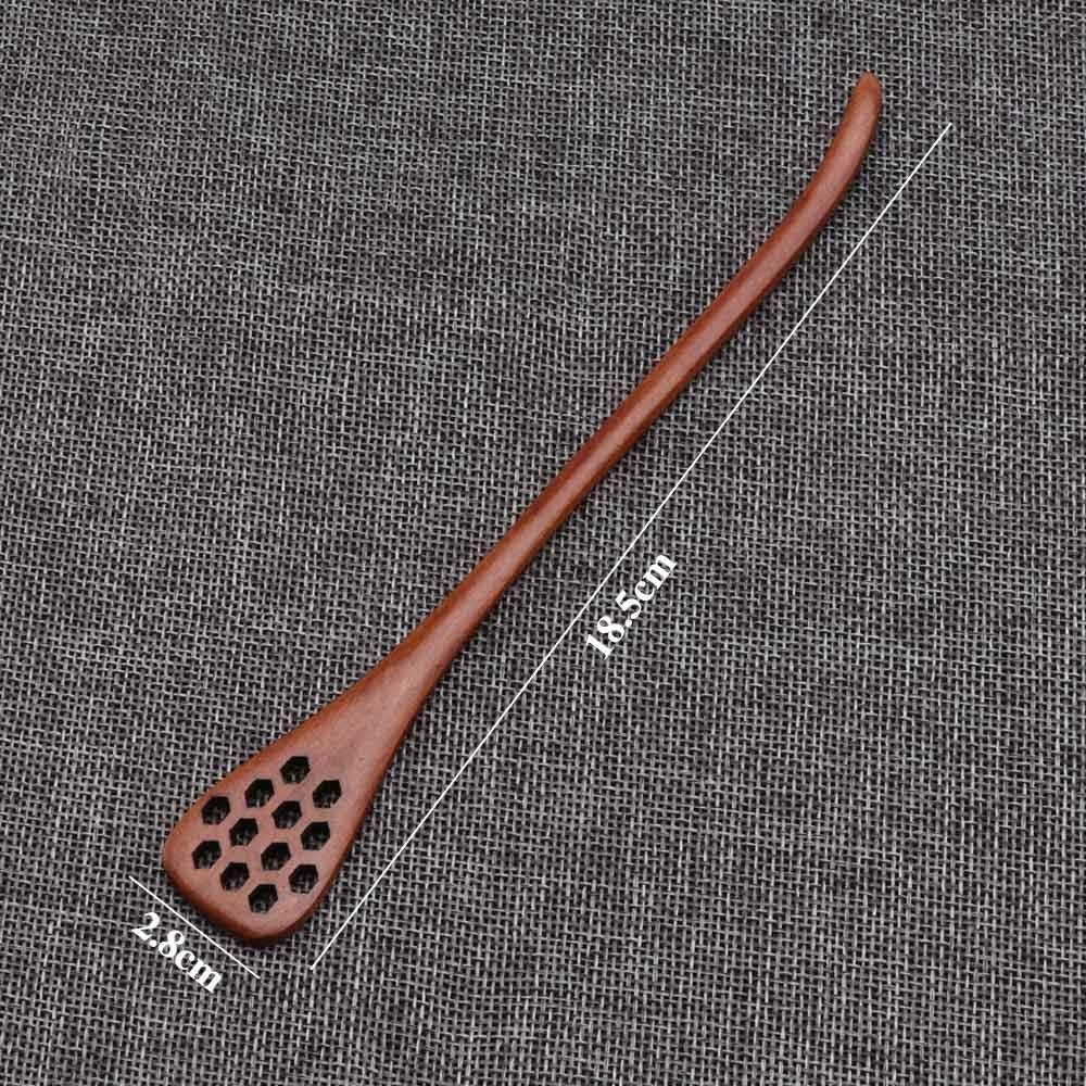 Cuchara mezcladora de madera Cuchara de miel de panal, cuchara de palo de mezcla, cuchara mezcladora de miel, agitador hecho a mano (abeja)