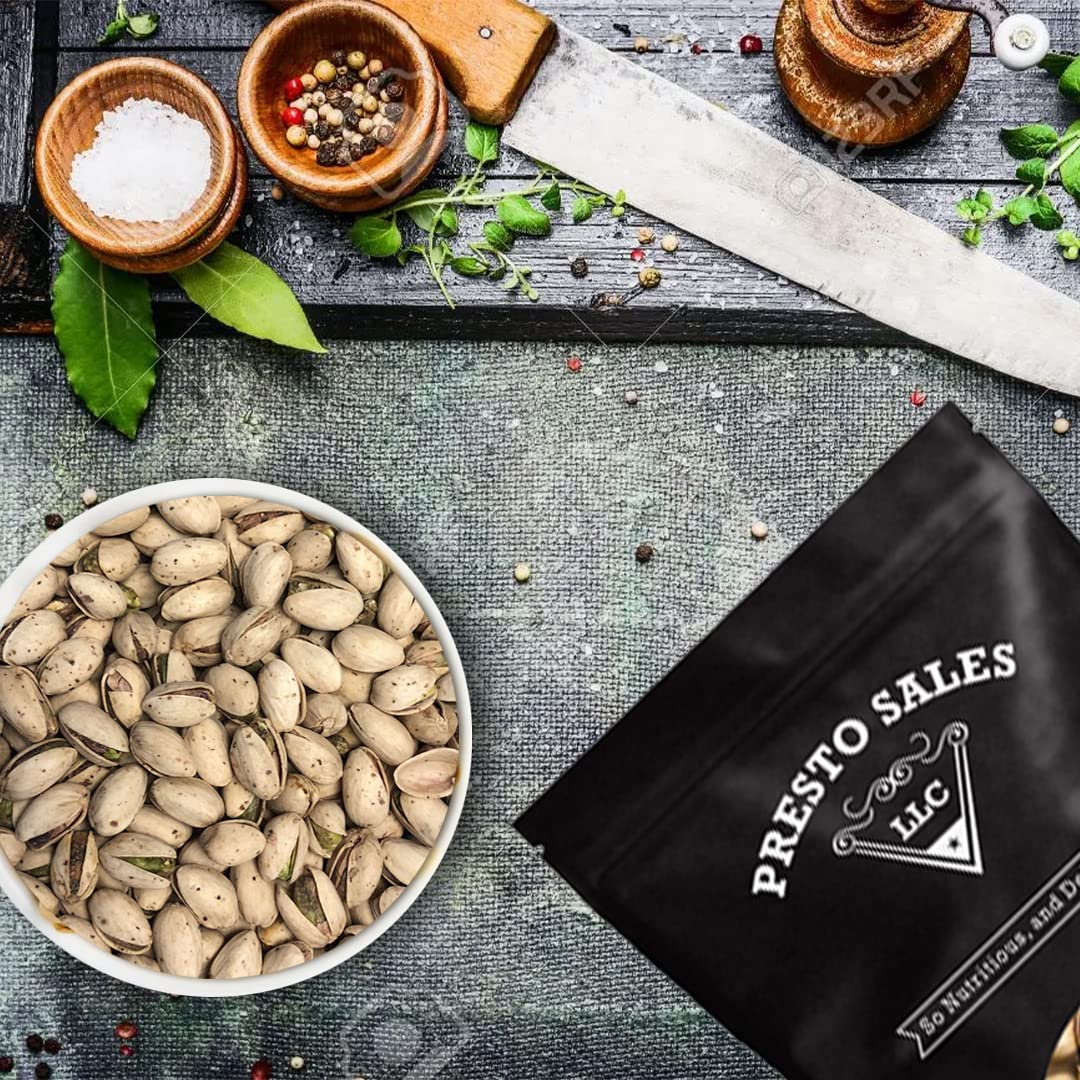 Presto Sales In Shell Pistachios – Sal y pimienta de 16 onzas, pistachos tostados y saborizados de primera calidad, saludables, naturales, veganos,
