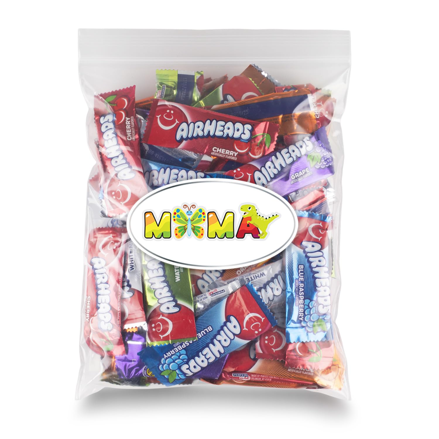 Airheads – Mini barras de dulces  1.5 libras de sabores surtidos de frutas, envueltas individualmente, caramelo de frutas, Navidad, regalos,