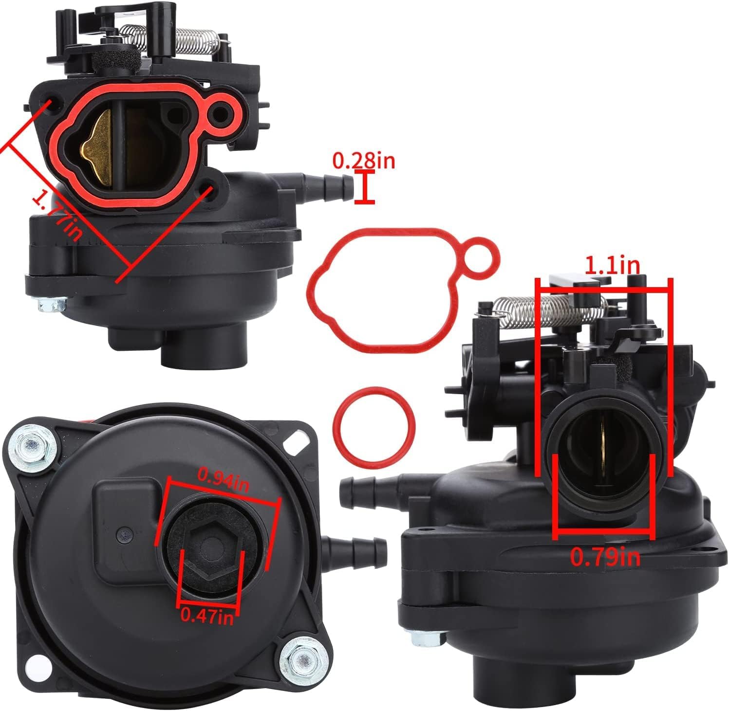 799584 592361 – Cortacésped de carburador apto para motor de carburador B&S Reemplazar 592361, 594057, 594058, 594529, 799584, 09P702, 103M02,