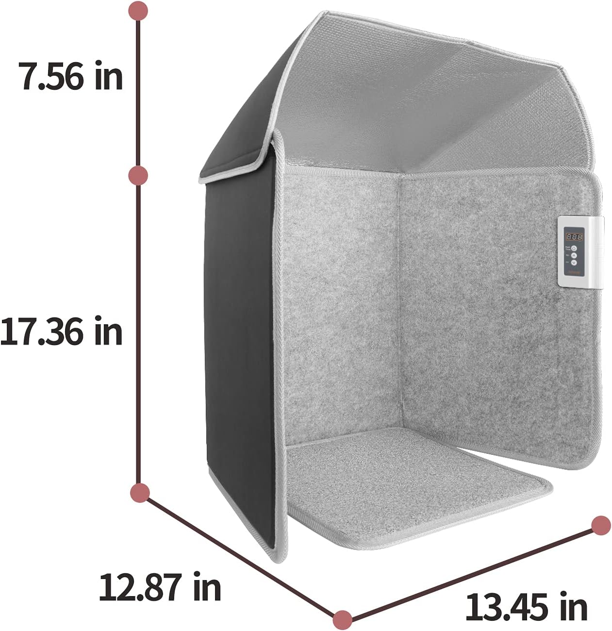 Calentador eléctrico portátil con temporizador, calor extra para piernas, tobillos, pies, plegable, portátil y silencioso, para oficina, debajo del