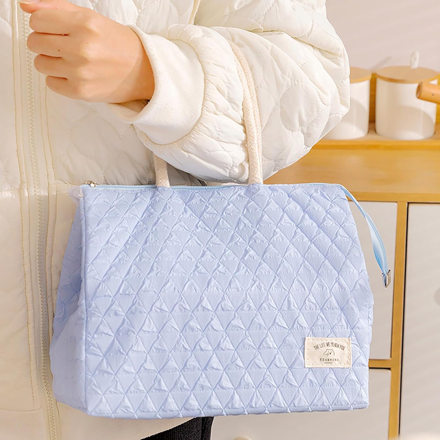 Hoomall Bolsa de almuerzo aislada, bolsa de almuerzo reutilizable para picnic, bolsas térmicas a prueba de fugas para el trabajo, oficina, picnic o