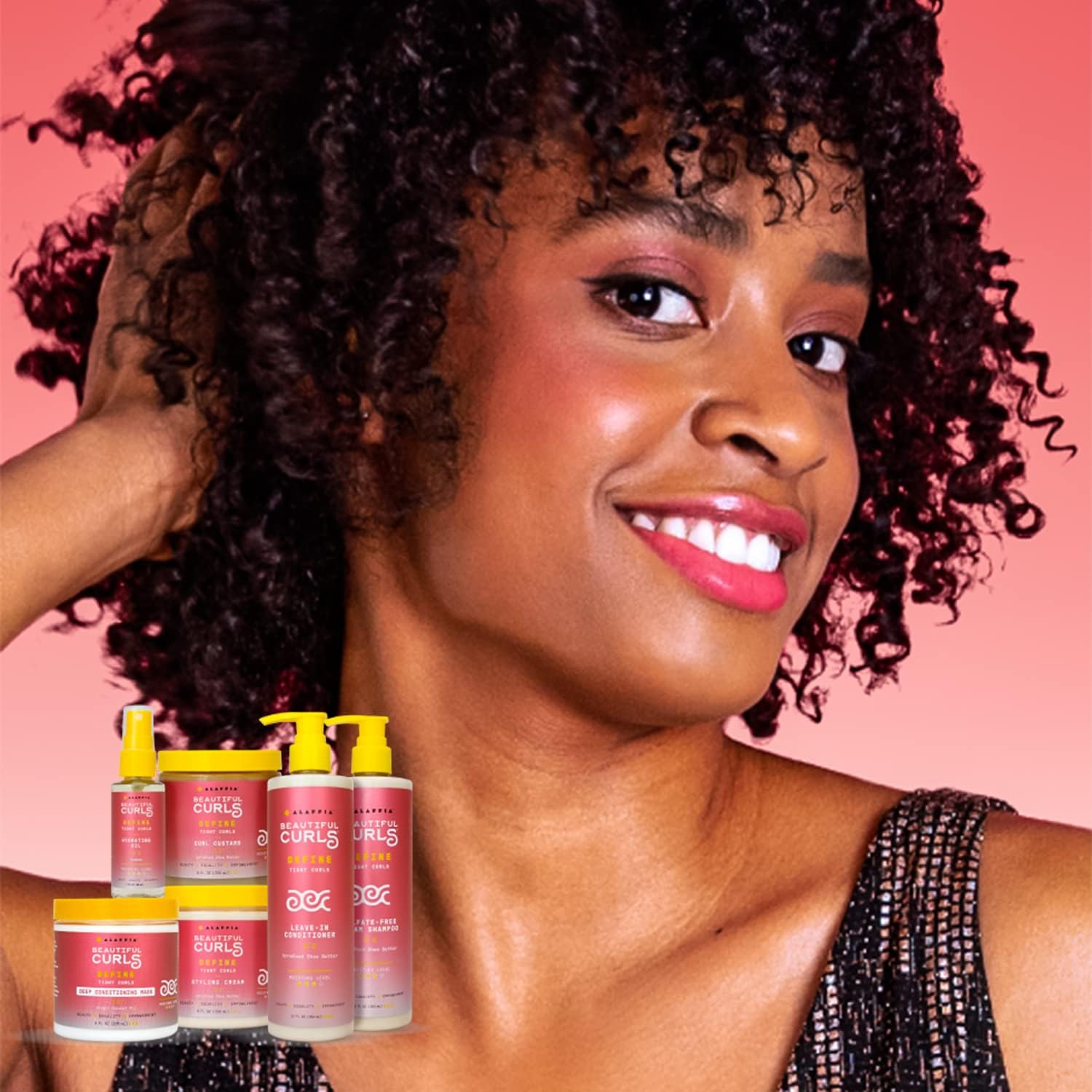 Alaffia Cuidado del cabello, hermosos rizos profundos acondicionadores, productos para el cabello grueso y rizado, vitaminas nutritivas, aceite de