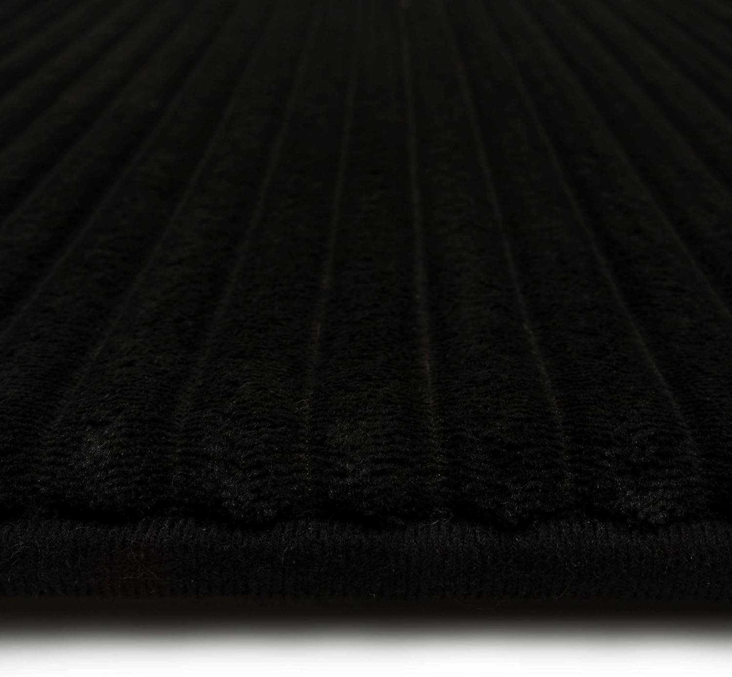 Mohawk Home Augusta – Tapete de baño de 17 x 24 pulgadas, color negro, lavable a máquina, antideslizante