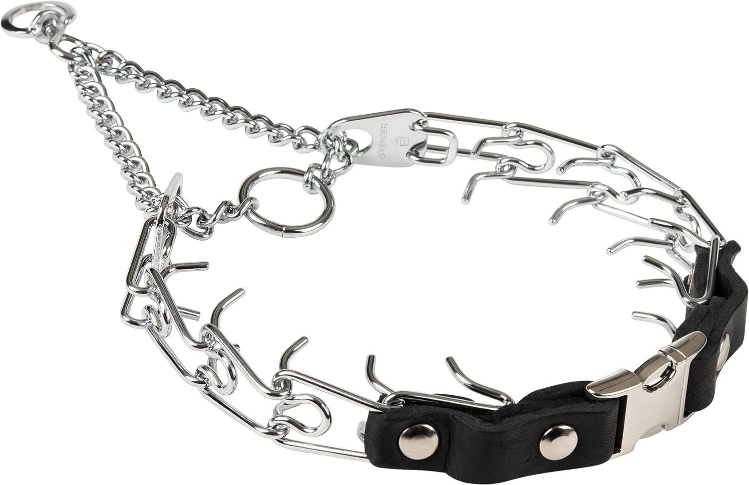 Herm Sprenger – Collar de punta para entrenamiento de perros  Hebilla de liberación rápida y anillo giratorio para un fácil uso  Hecho de acero