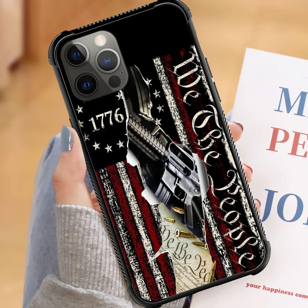 DJSOK Funda compatible con iPhone 11 Pro Max, clásica bandera estadounidense independiente 1776 We The People para iPhone 11 Pro Max, fundas para