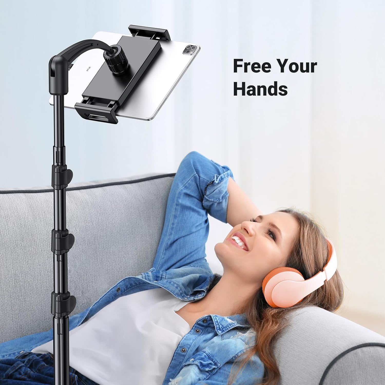UGREEN Soporte de trípode para tableta, soporte para tableta, ajuste de altura de 68 pulgadas, compatible con iPad Pro 12.9, iPad Air Mini 6 5 4 3