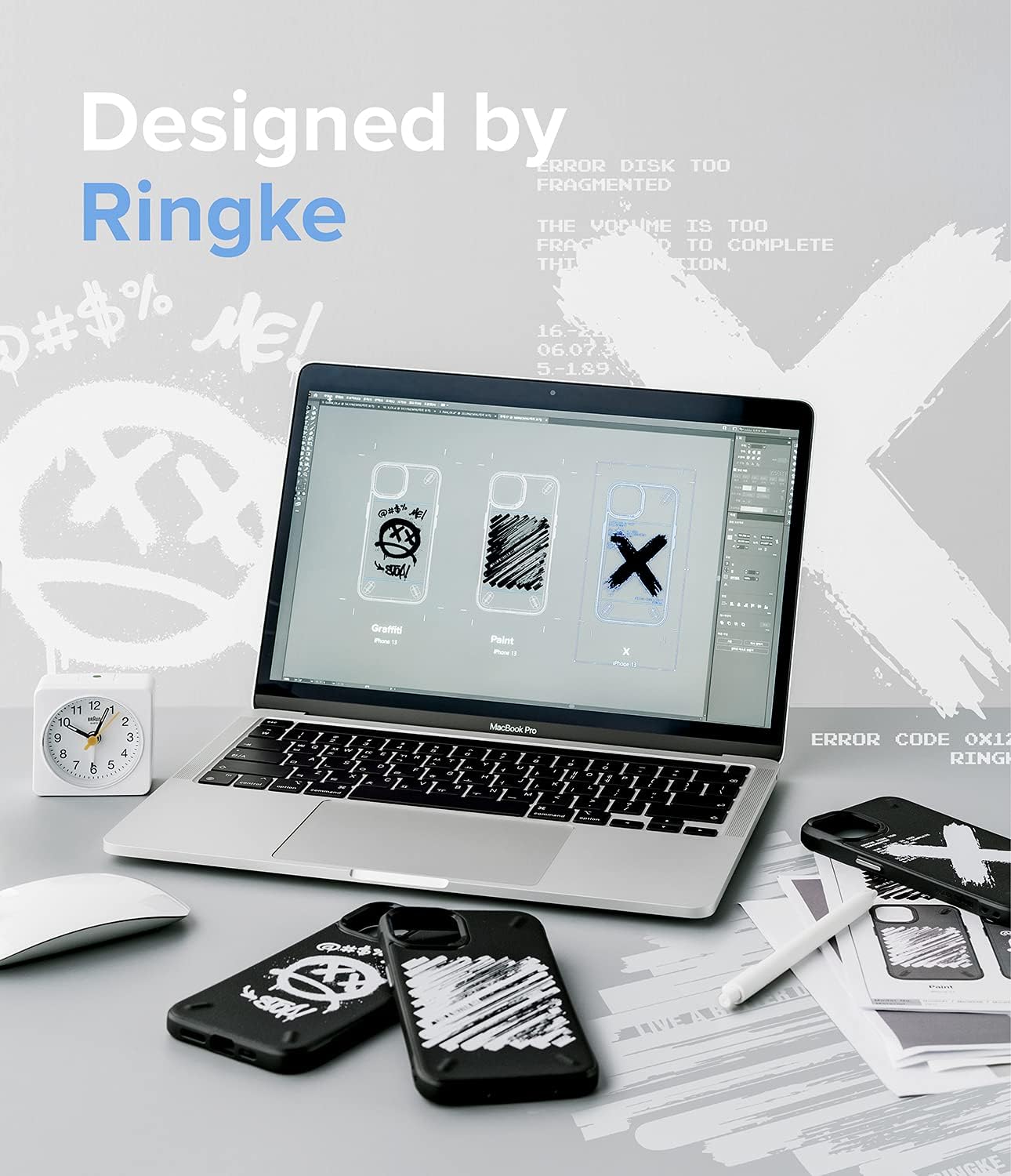 Ringke Onyx Design – Funda compatible con iPhone 13 Pro, diseño de impresión de seda, resistente, a prueba de golpes, TPU antideslizante, funda para