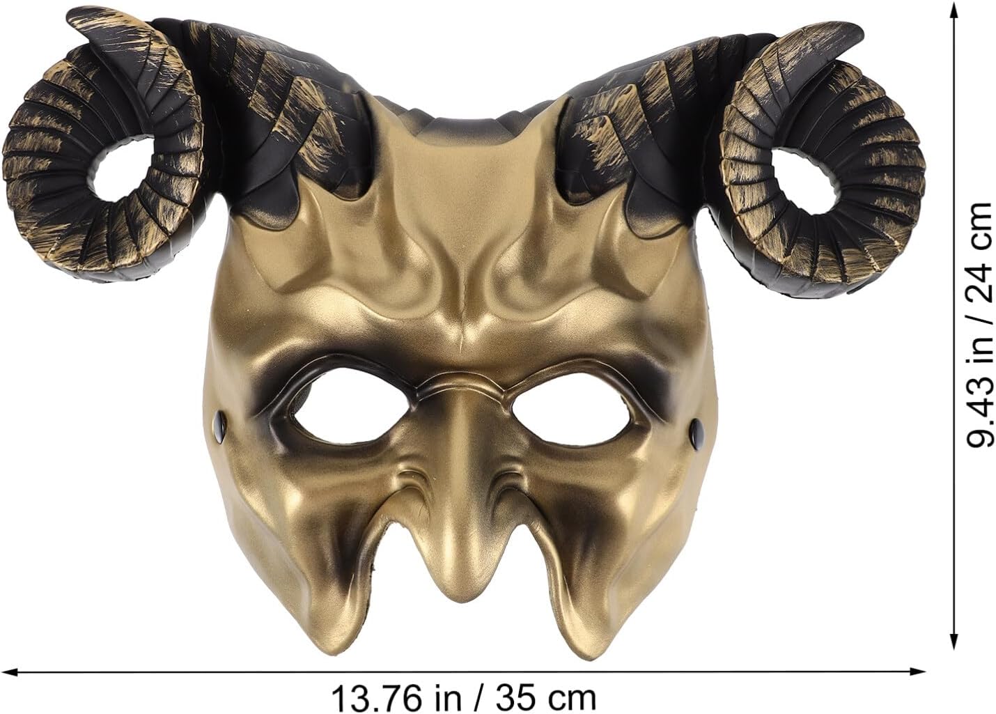 Abaodam Máscara de cuerno de buey, máscara de cuernos, máscara de media cara de animal para festivales, fiestas, disfraz de Halloween, cosplay