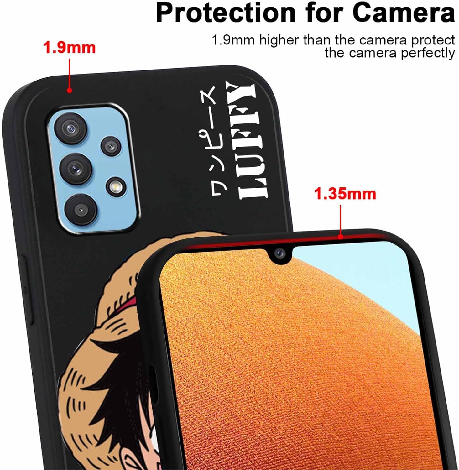 2 fundas geniales para Samsung Galaxy A32 5G de silicona de 6.5 pulgadas, personajes de dibujos animados de anime japonés para hombres, niños,