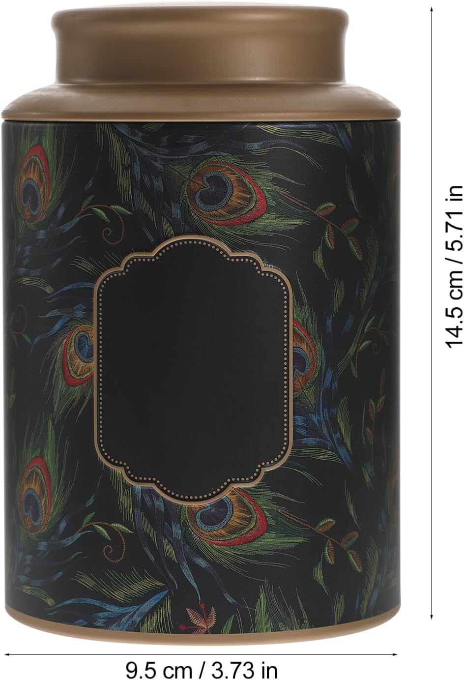 Luxshiny Tinplate Tea Canister Tarro de té suelto Latas de té Latas de té retro Latas de té Redondo Tin Tin Canister Tarro de café Tarro de galletas