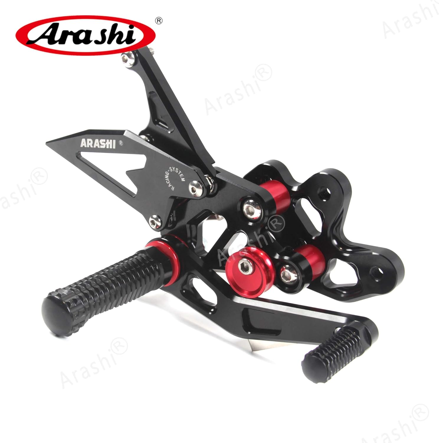 Arashi (Versión 2.0) Reposapiés ajustables para Suzuki GSXR 600 750 2011-2023 Accesorios de motocicleta Reposapiés ajustables GSXR600 GSXR750 Negro