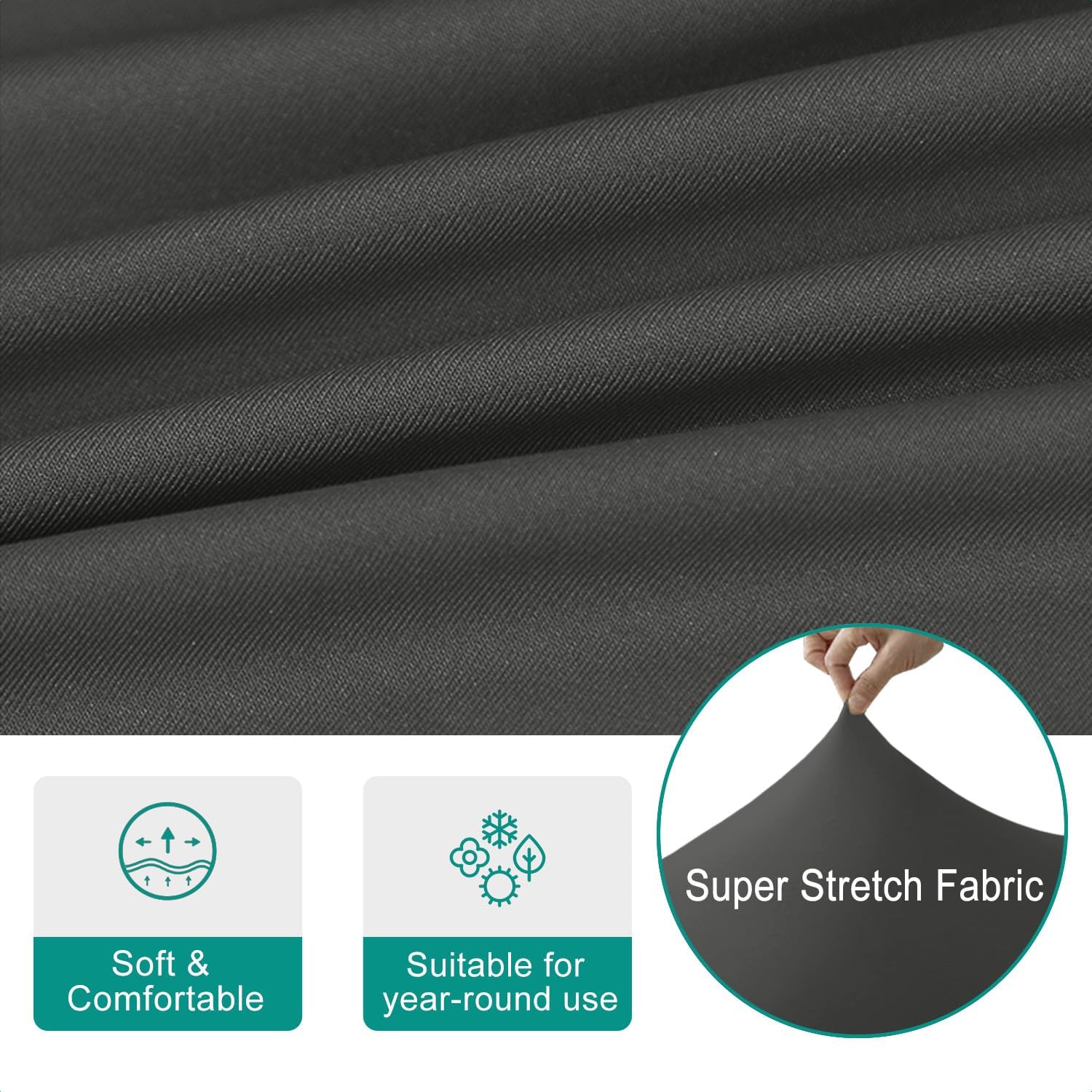 Arfntevss Fundas para sofá modular esquinero en forma de L, funda elástica mágica, resistente al agua, fundas de sofá en forma de U, protector