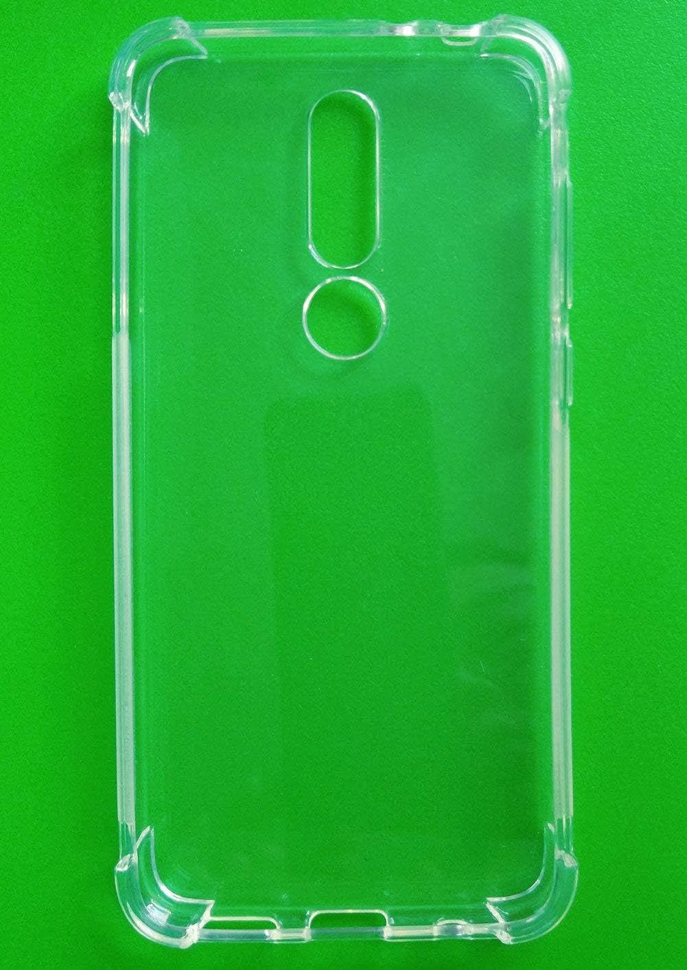 TIYA Funda transparente para Nokia 5.1 Plus X5 TPU Four Corners 5.1+ Cover Transparente Suave